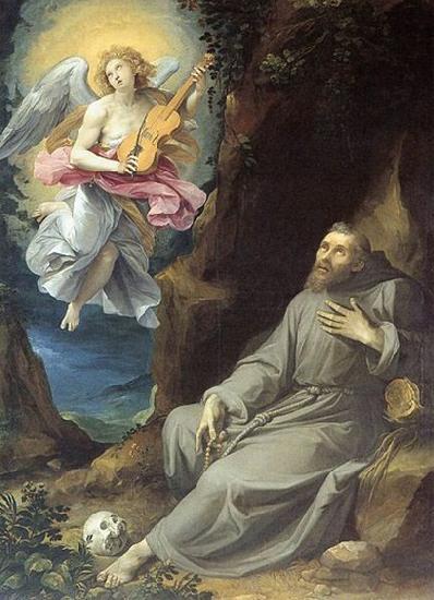 GIuseppe Cesari Called Cavaliere arpino St Francis Consoled by an Angel Germany oil painting art